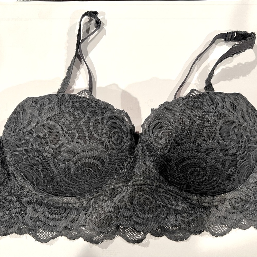 Gray Lacey Bralette